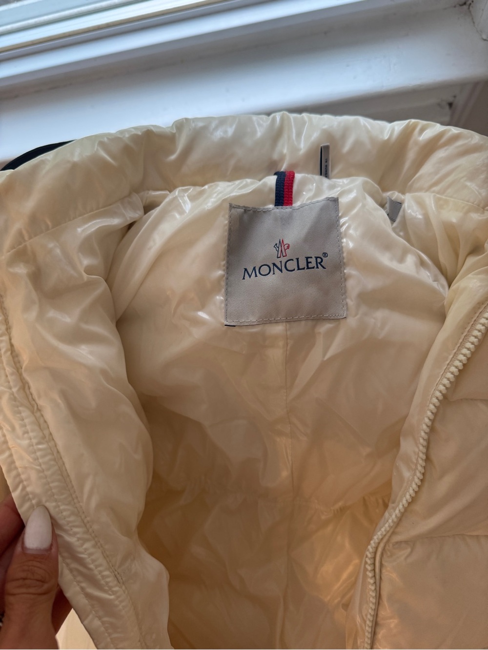 Moncler Cream Infant Puffer Bunting with Hood - Picture 8 of 8